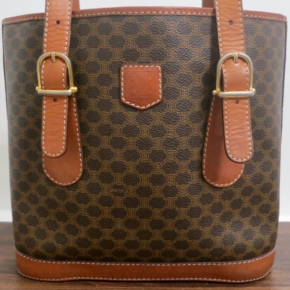 Celine Macadam Tote with COA Size Medium Vintage Circa 1970-80 - Picture 16 of 16